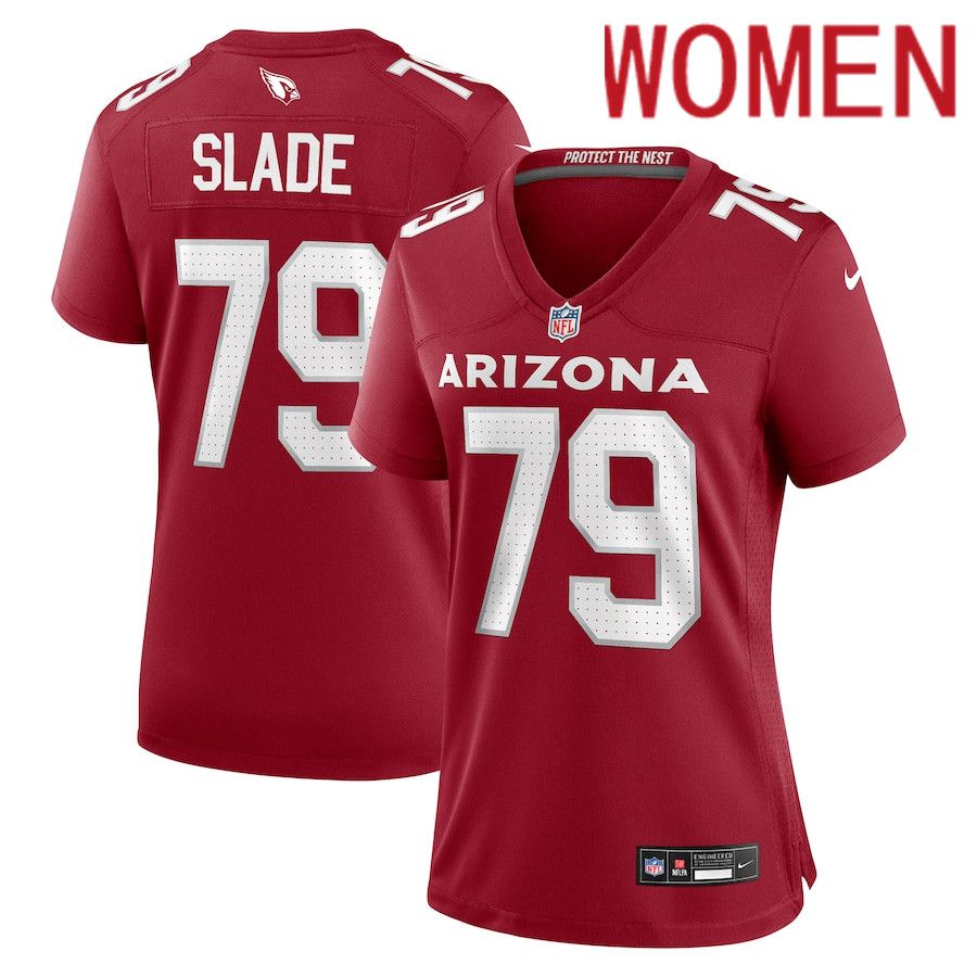 Women Arizona Cardinals #79 Jacob Slade Nike Cardinal Game NFL Jersey->->